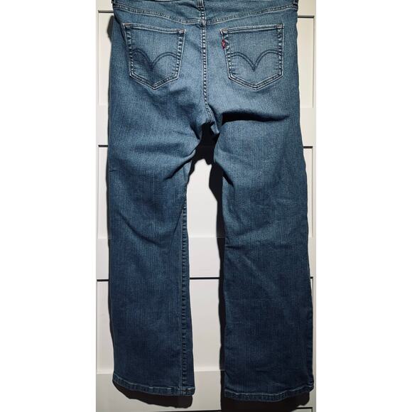 Vintage Levi's 512 Med Wash Perfectly Shaping Boot Cut Stretch Jeans Plus 18W - Picture 6 of 10